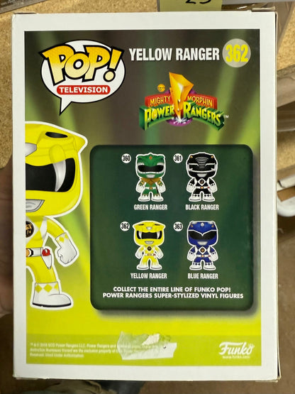 TV Funko Pop! - Yellow Power Ranger #362 Saber Tooth Tiger 2016 Vaulted