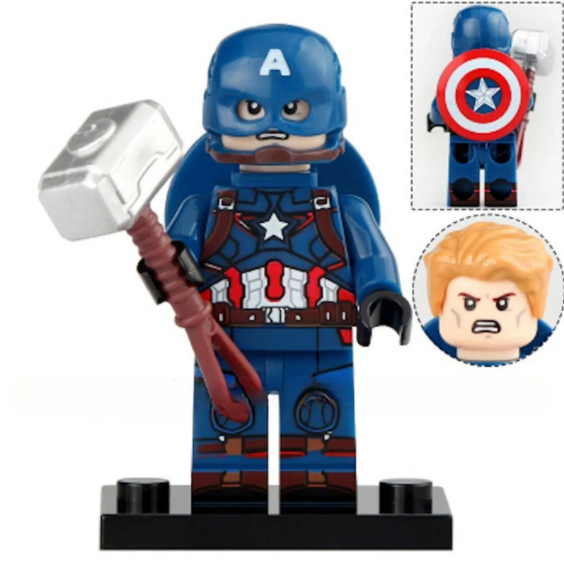 Marvel Lego Custom Minifigure - Captain America Steve Rogers