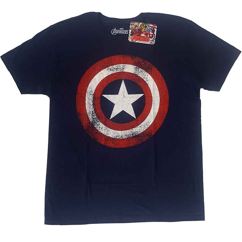 Marvel Captain America Distressed Shield Graphic T-Shirt