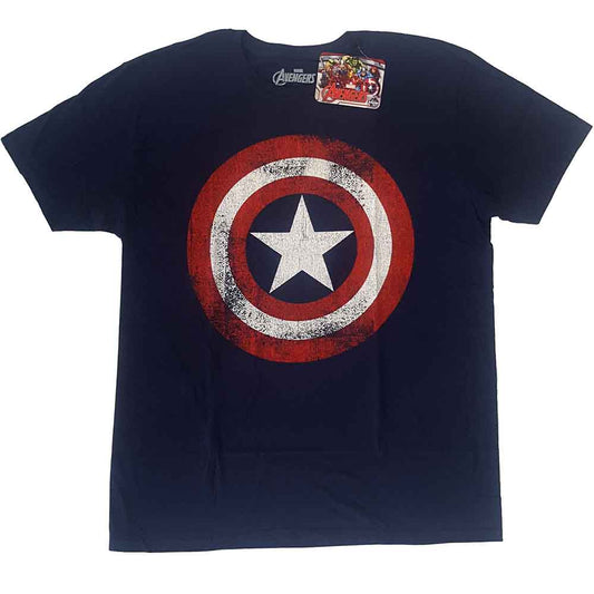 Marvel Captain America Distressed Shield Graphic T-Shirt