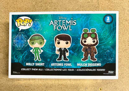 Disney Funko Pop! Set - Holly Short Artemis Fowl & Mulch Diggems 3-Pack Vaulted 2019 Exclusive