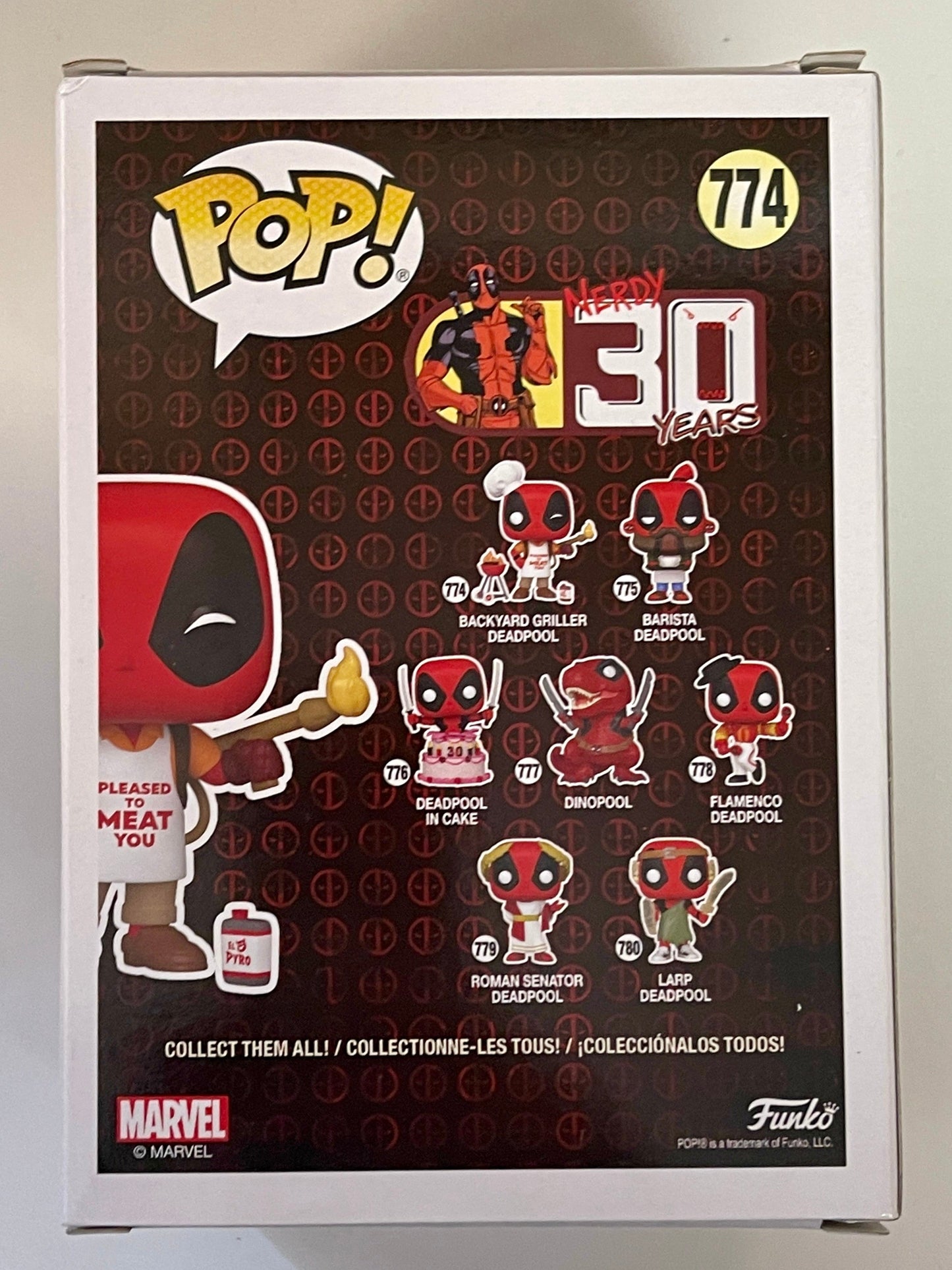 Marvel Funko Pop! - Backyard Griller Deadpool #774 Nerdy 30 Years 2021 Exclusive