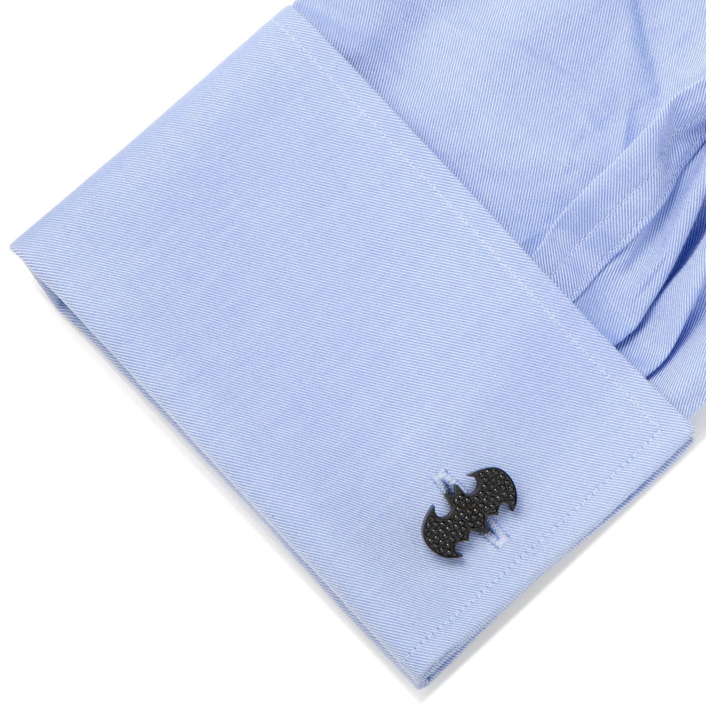 Batman Stainless Steel Black Pave Crystal Cufflinks