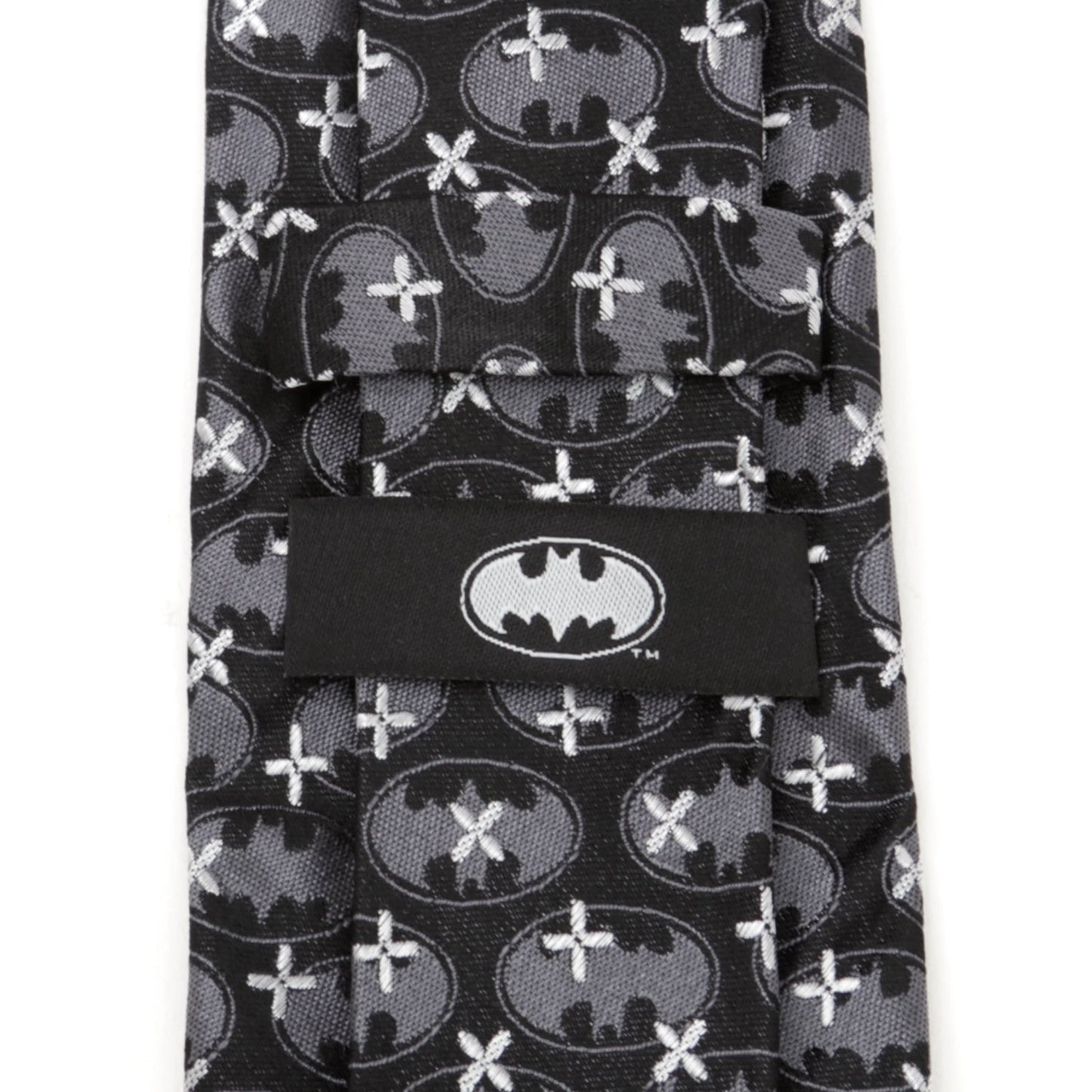 Batman Cross Black Silk Men's Tie