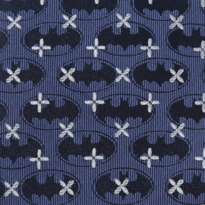Batman Cross Blue Silk Men's Tie