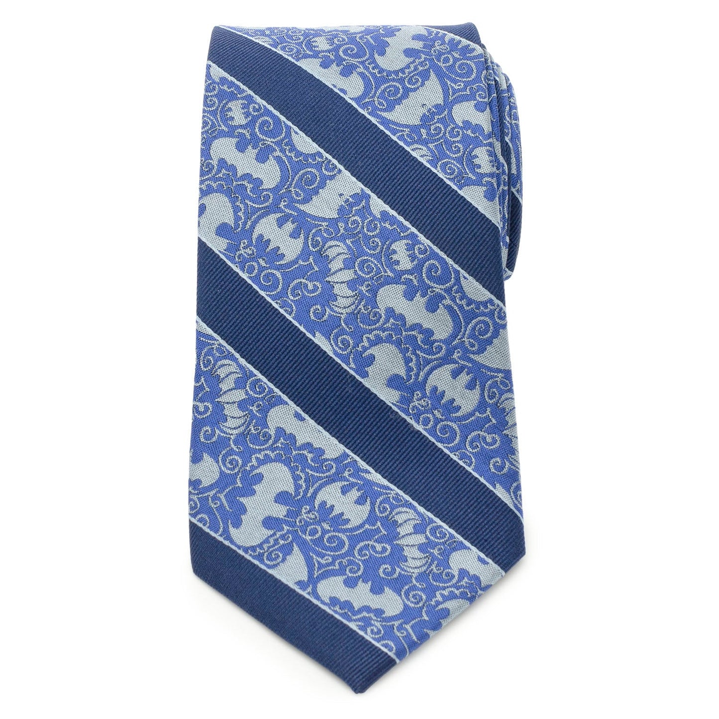 Batman Stripe Multi Emblem Blue Men's Tie