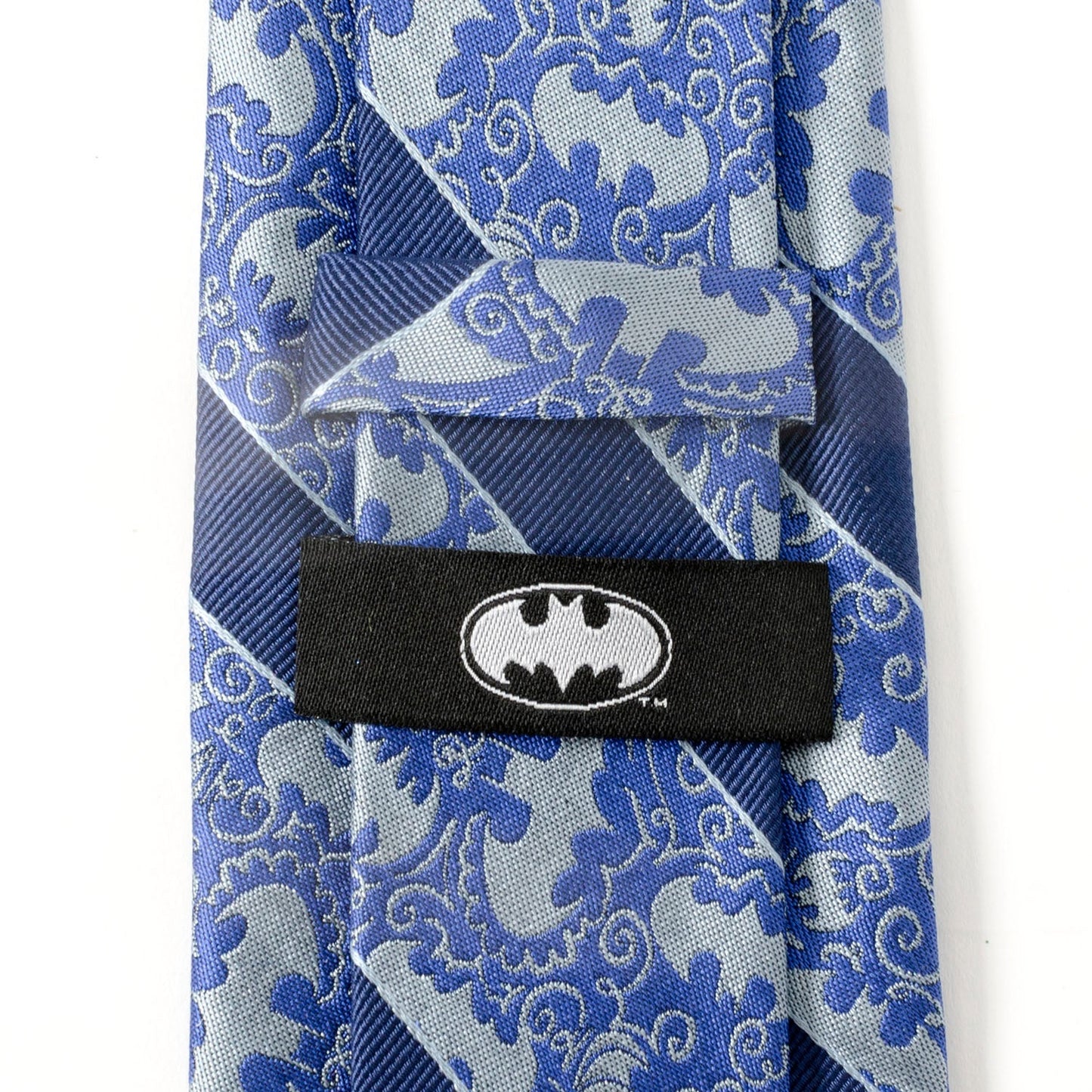 Batman Stripe Multi Emblem Blue Men's Tie