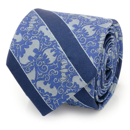 Batman Stripe Multi Emblem Blue Men's Tie