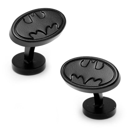 Batman Logo Satin Black Cufflinks