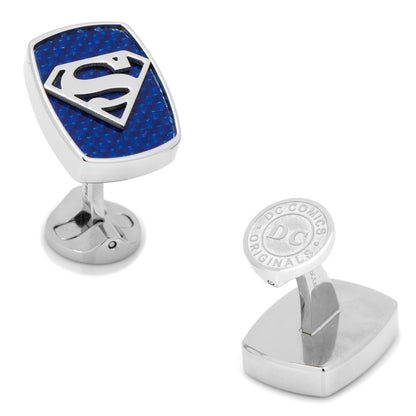Superman Stainless Steel Carbon Fiber Cufflinks