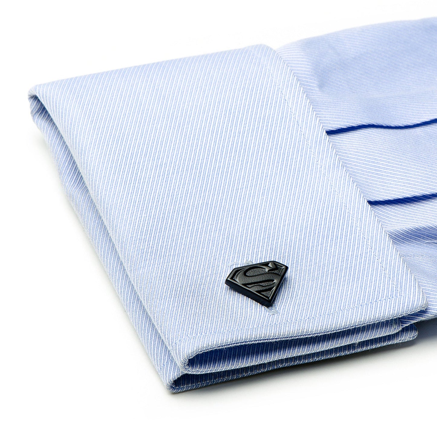 Superman Shield Satin Black Cufflinks