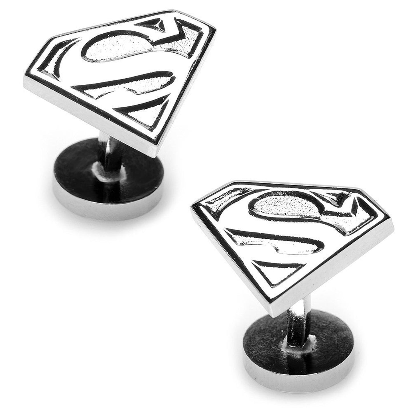 Superman Shield Silver Cufflinks