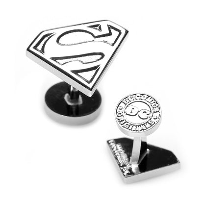 Superman Shield Silver Cufflinks