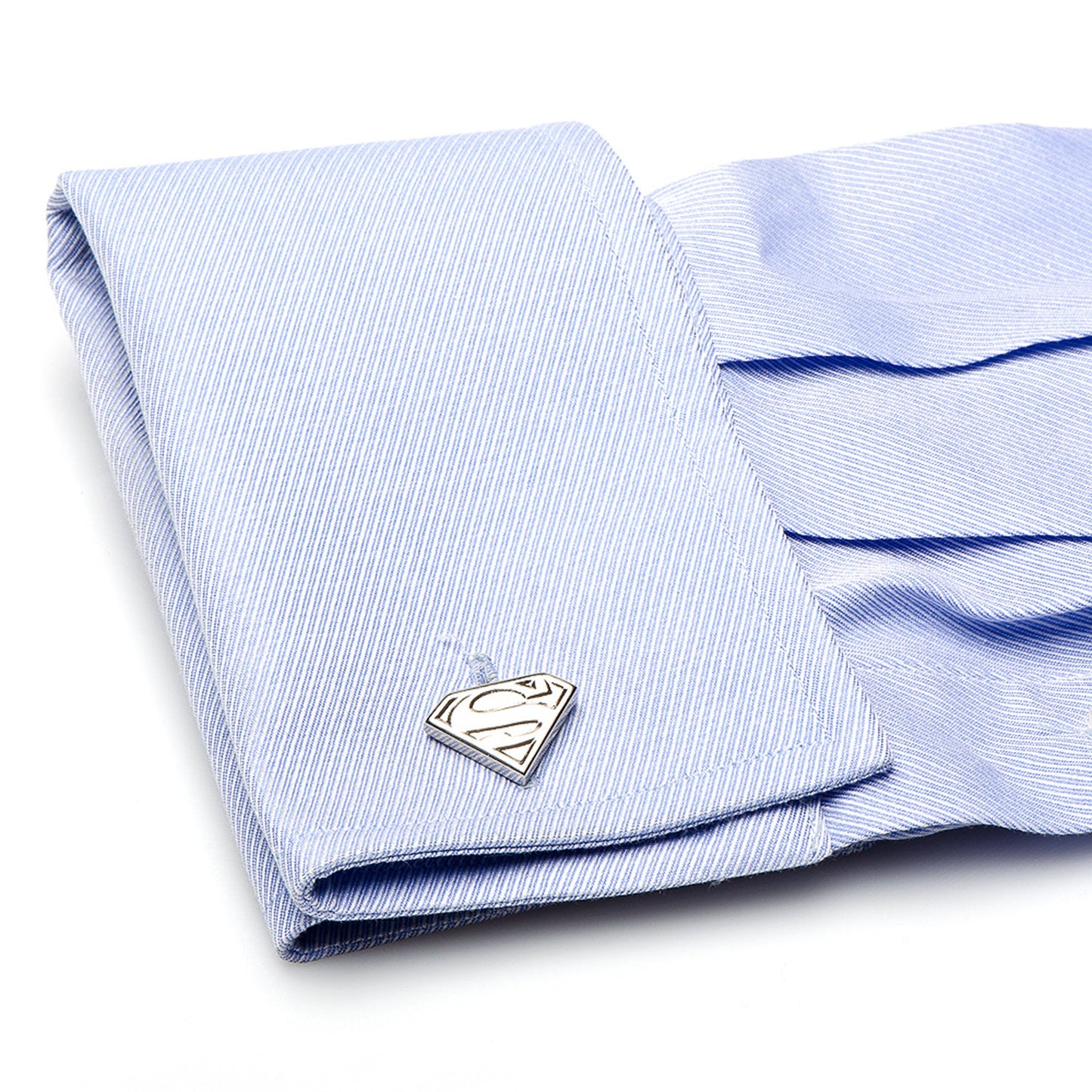 Superman Shield Silver Cufflinks