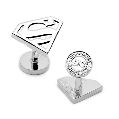 Superman Shield Silver Cufflinks