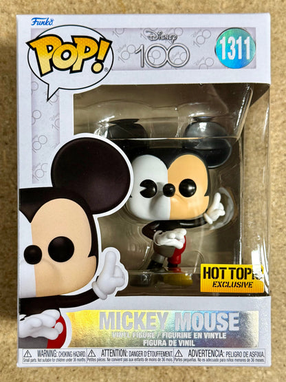 Disney Funko Pop! - Mickey Mouse Half Color Half B&W #1311 Hot Topic 2022 Exclusive