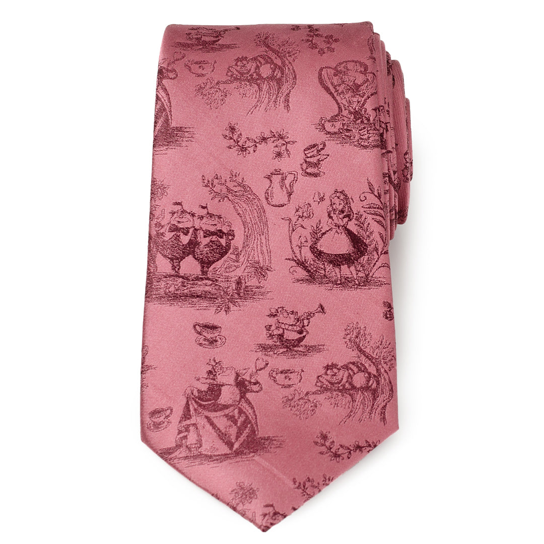 Disney Alice in Wonderland Dusty Red Men's Tie
