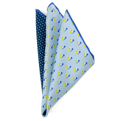 Disney Donald Duck Blue Pocket Square