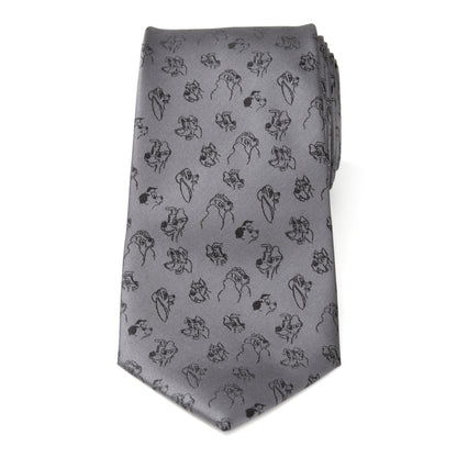 Disney Dogs Gray Men's Tie