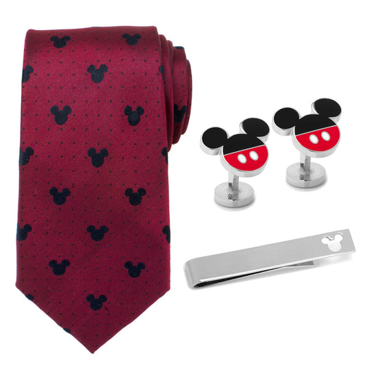 Disney Mickey Mouse Red Dot Necktie Gift Set