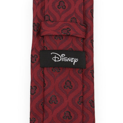 Disney Mickey Mouse Holiday Metallic Black Silk Men's Tie