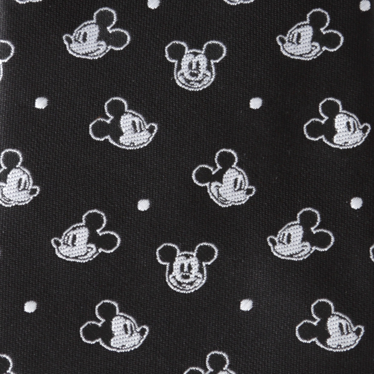 Disney Mickey Mouse Black Dot Men's Tie