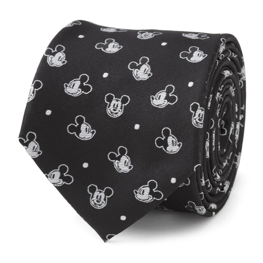 Disney Mickey Mouse Black Dot Men's Tie
