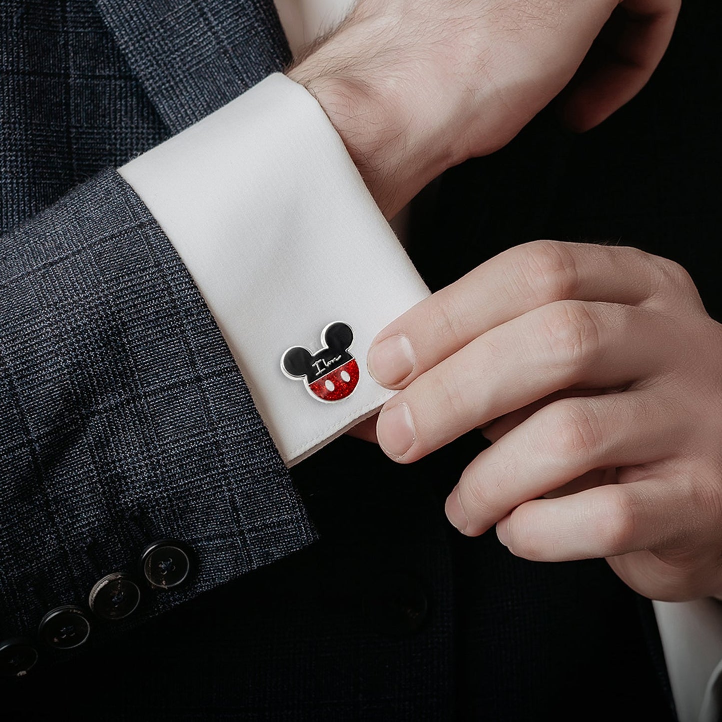 Disney Mickey and Minnie Mouse "I Love Us" Cufflinks