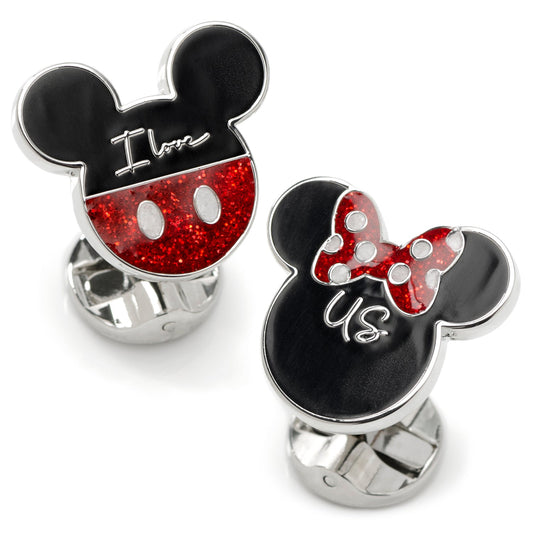 Disney Mickey and Minnie Mouse "I Love Us" Cufflinks