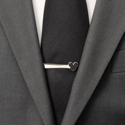 Disney Mickey Mouse Onyx Stainless Steel Tie Bar
