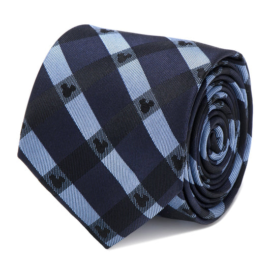 Disney Mickey Mouse Blue Plaid  Tie