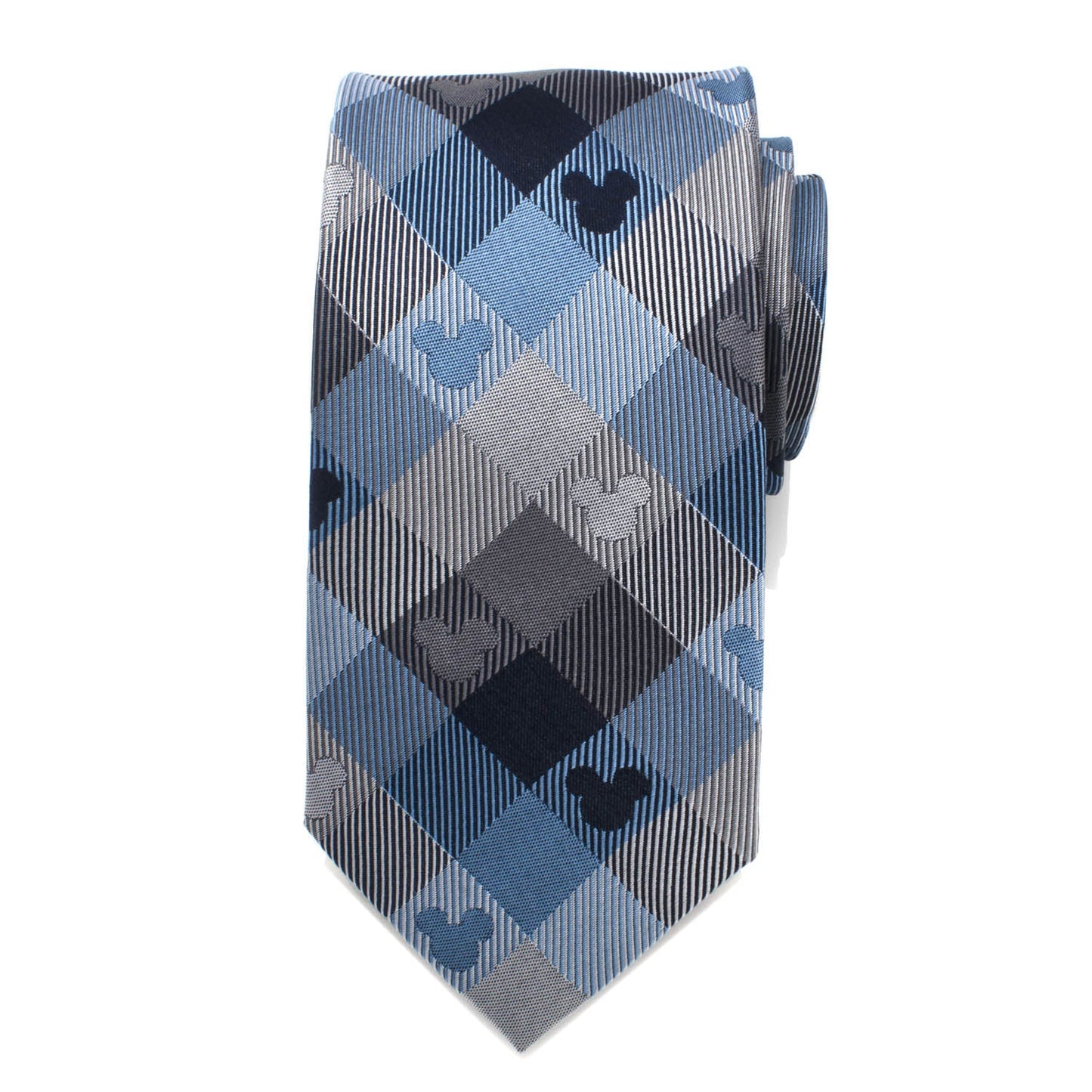 Disney Mickey Mouse Blue Plaid Mens Tie