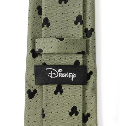 Disney Mickey Mouse Silhouette Dot Green Men's Tie