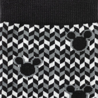 Disney Mickey Mouse Silhouette Chevron Sock and Mickey Blue Lapel Pin Gift Set