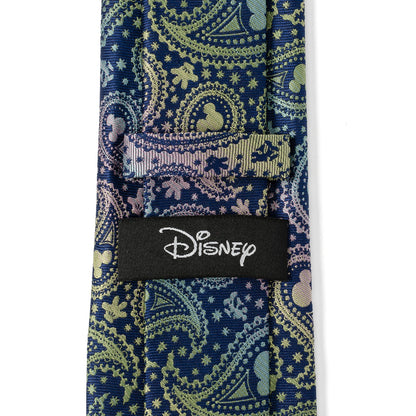 Disney Mickey Mouse Silhouette Iridescent Paisley Navy Tie