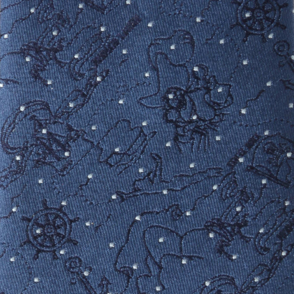 Disney Peter Pan Treasure Map Navy Dot Men's Tie