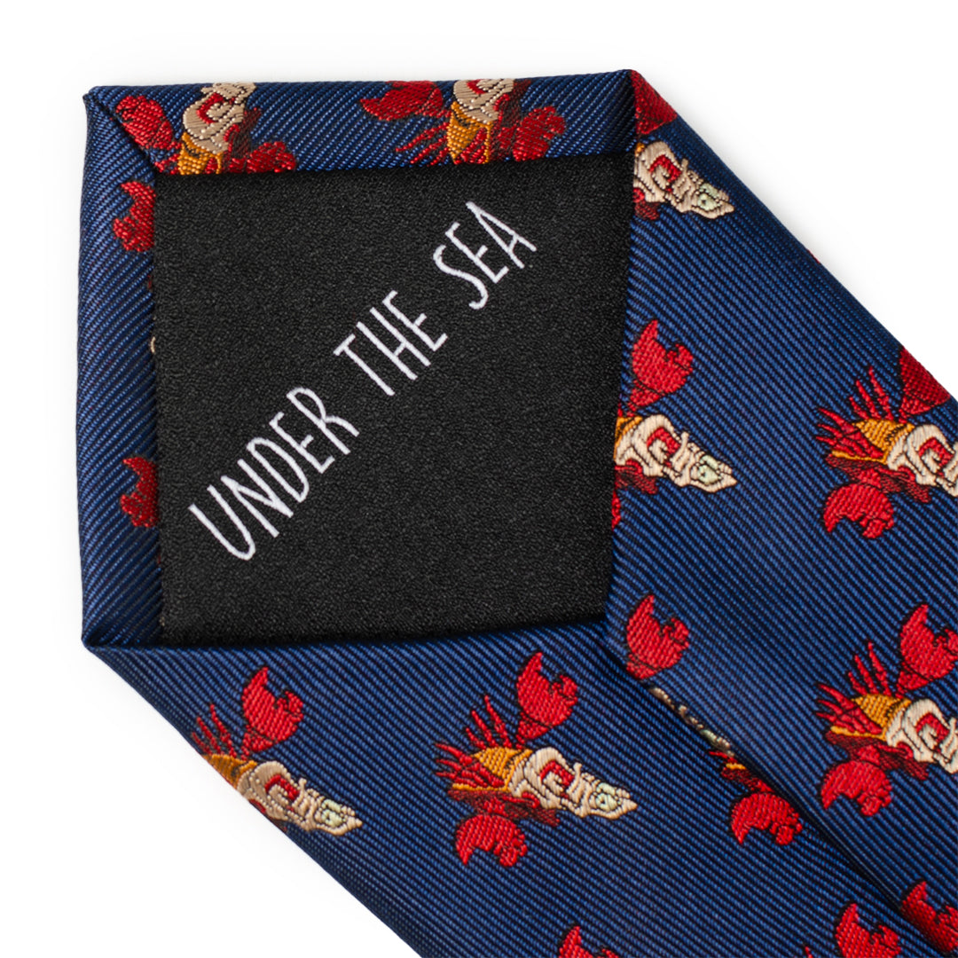 Disney Little Mermaid Sebastian Hidden Message Blue Men's Tie
