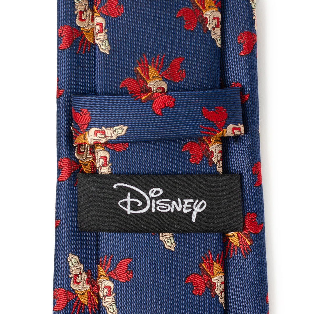 Disney Little Mermaid Sebastian Hidden Message Blue Men's Tie