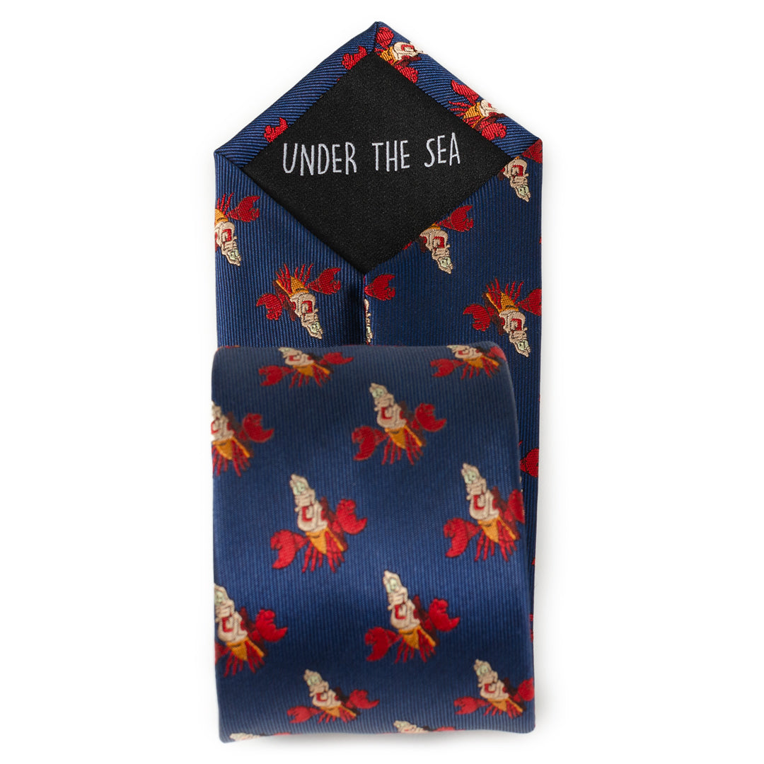 Disney Little Mermaid Sebastian Hidden Message Blue Men's Tie