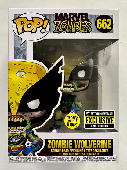 Marvel Funko Pop! - Zombie Wolverine #662 Glow Entertainment Earth 2020 Exclusive
