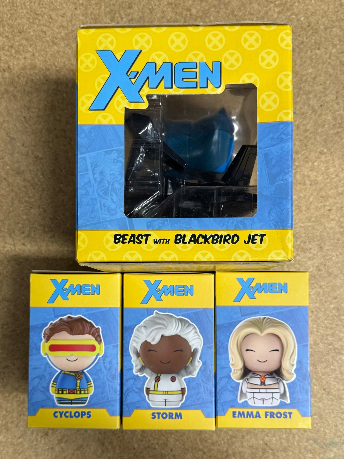 Marvel Funko Dorbz Set - Beast & Blackbird, Cyclops, Storm Emma Frost Lot Of 4