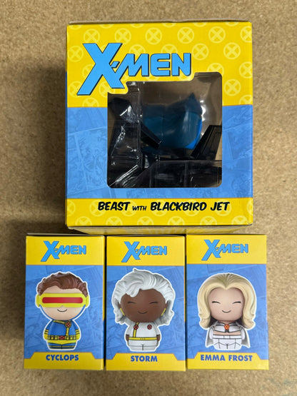 Marvel Funko Dorbz Set - Beast & Blackbird, Cyclops, Storm Emma Frost Lot Of 4