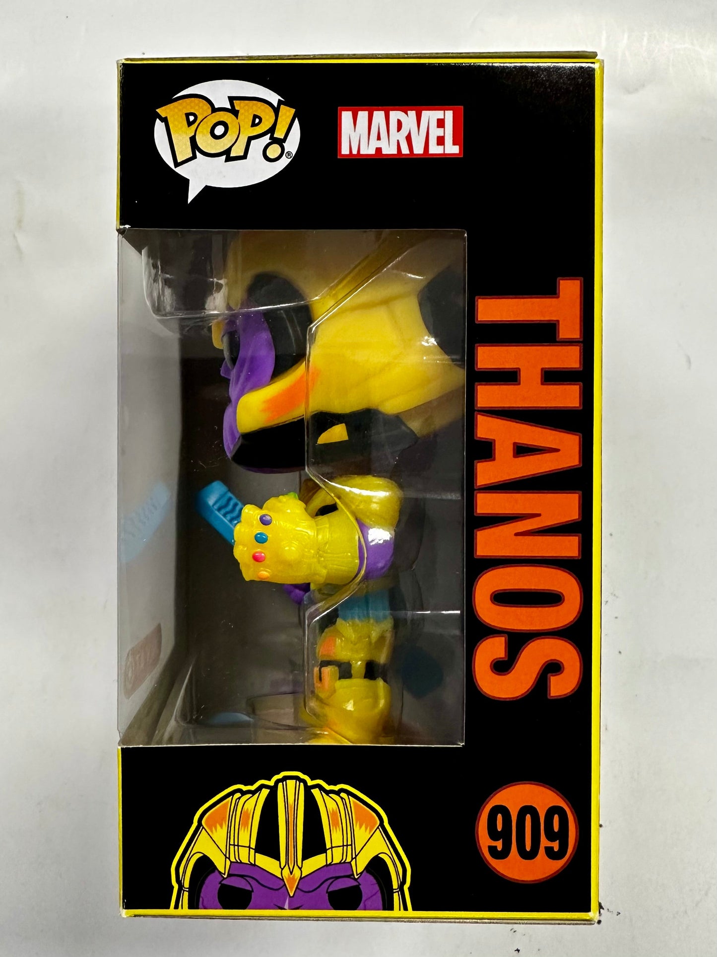 Marvel Funko Pop! - Thanos #909 Avengers Endgame Black Light Target 2022 Exclusive