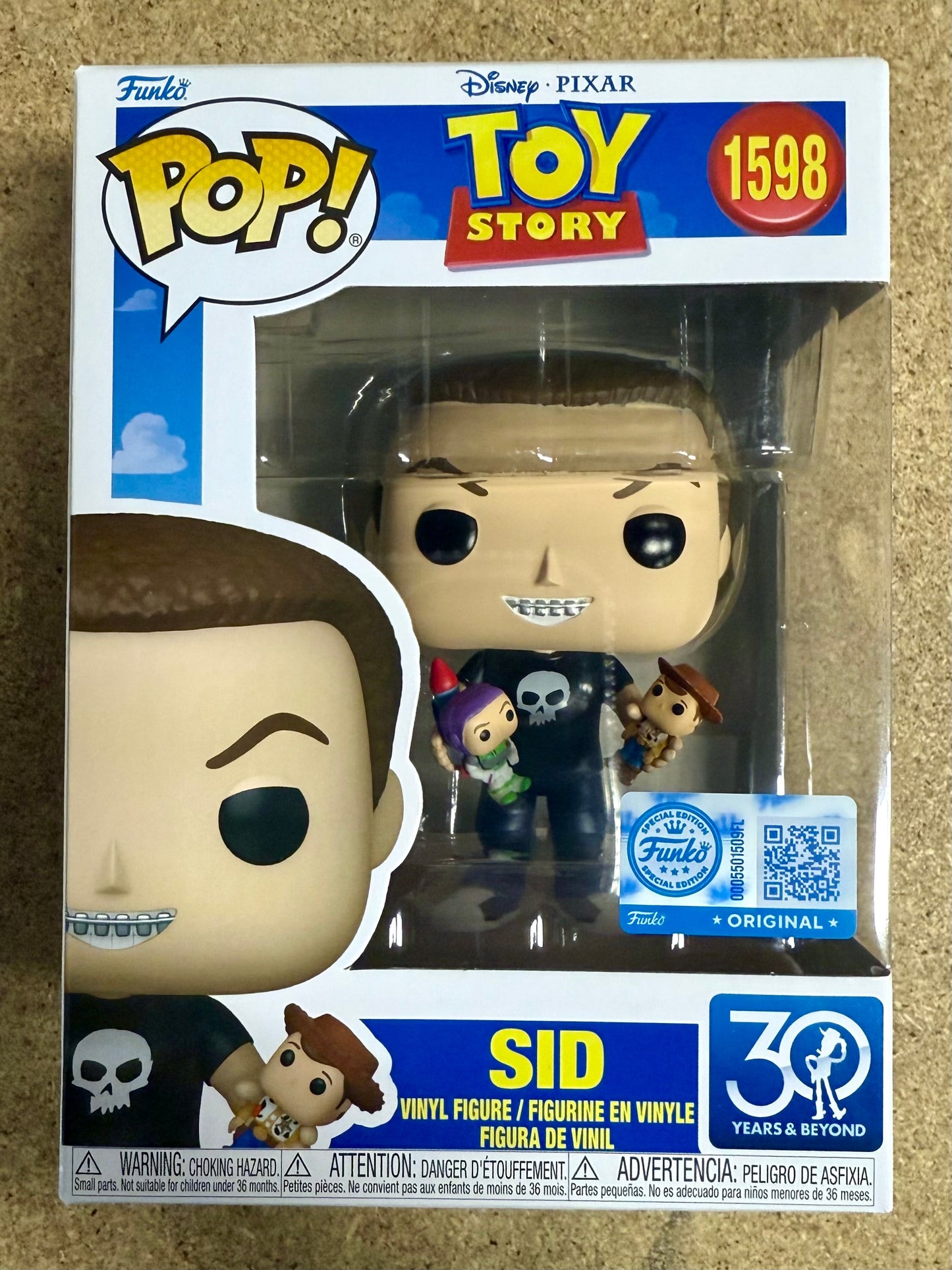 Disney Funko Pop! - Sid Holding Woody & Buzz Lightyear #1598 Toy Story 30th