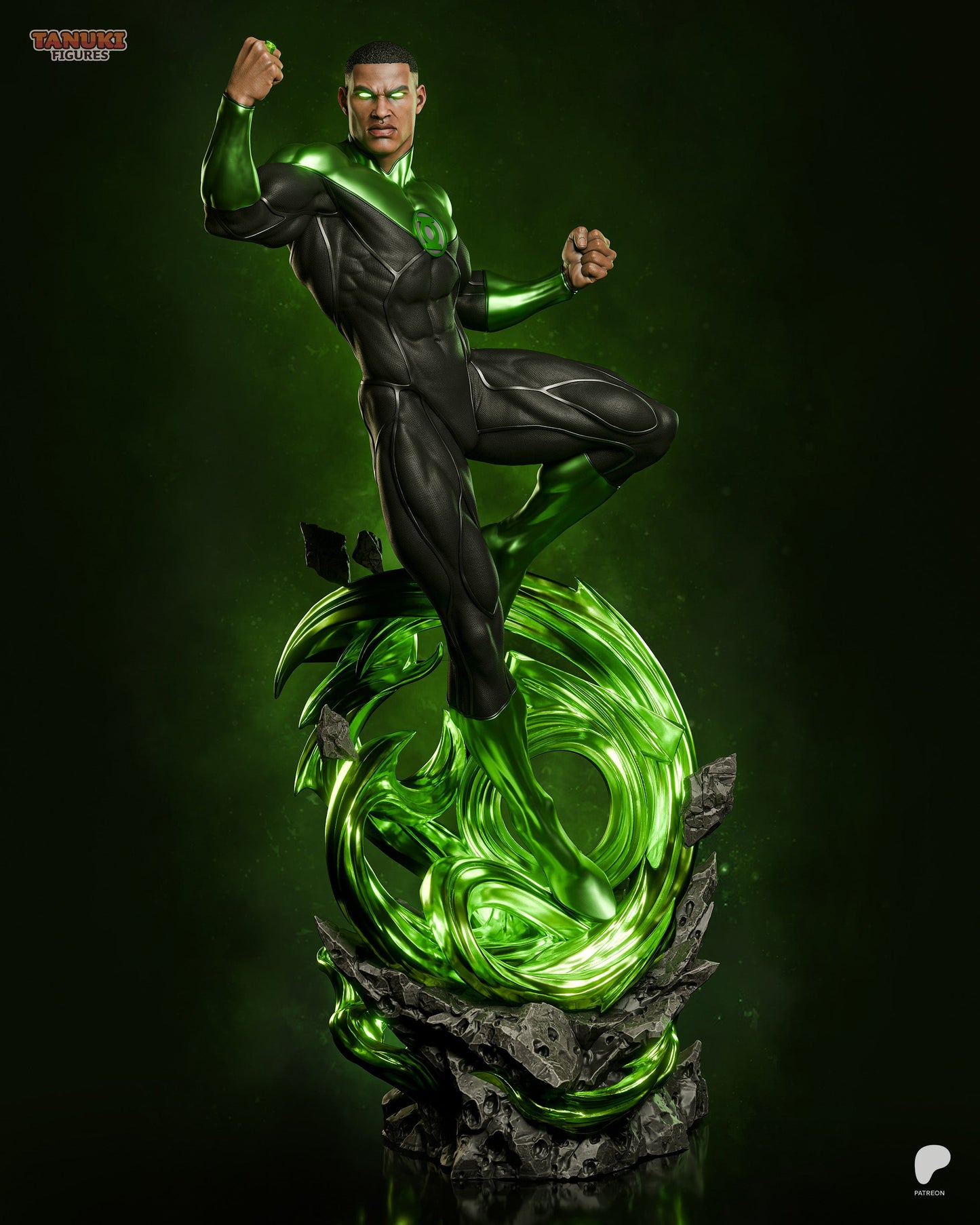 DC Comics Statue - Green Lantern John Stewart (1:6 Scale & Bust)