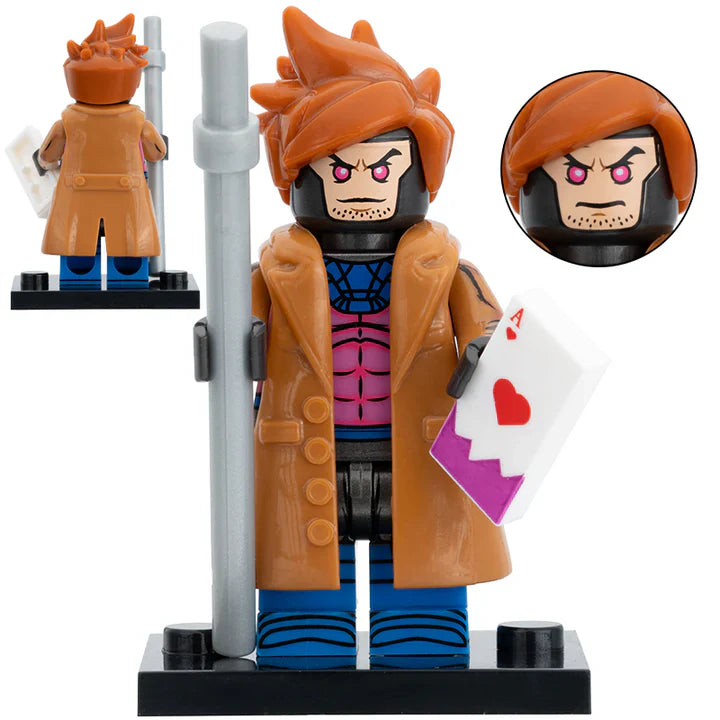 Marvel Lego Custom Minifigure - Gambit