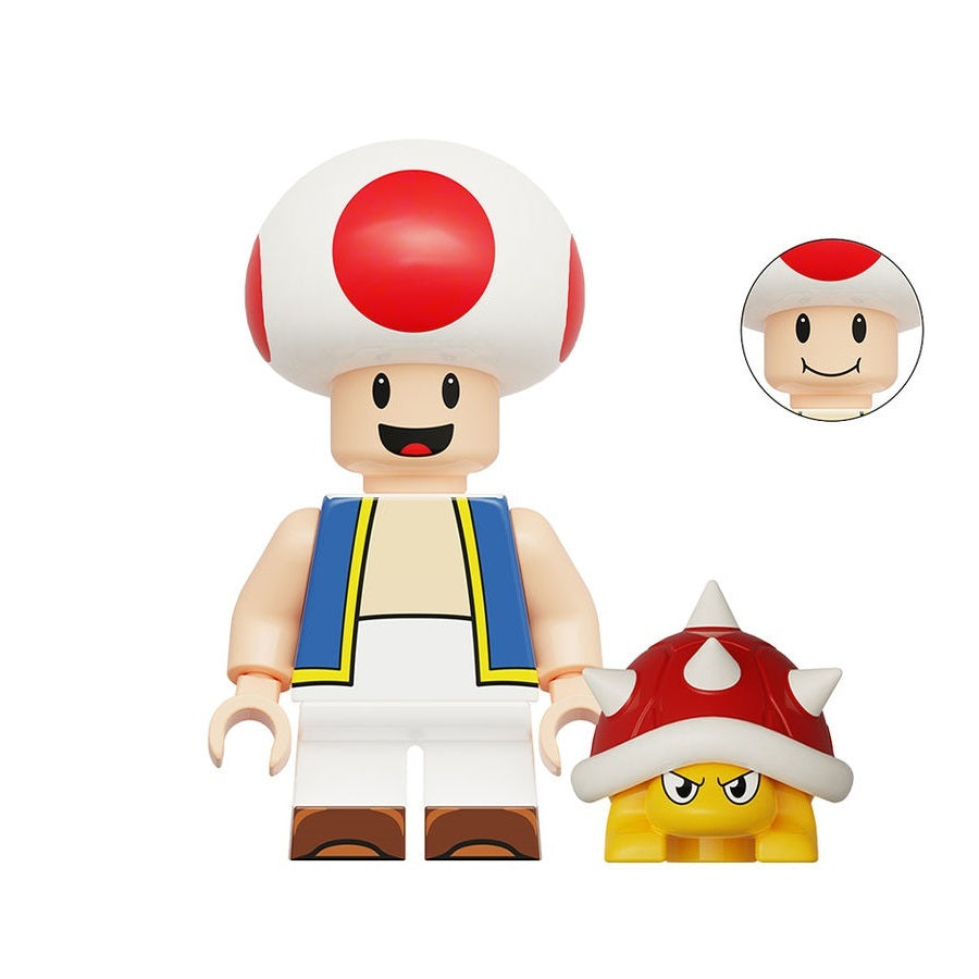 Games Lego Custom Minifigure - Toad Super Mario Bros