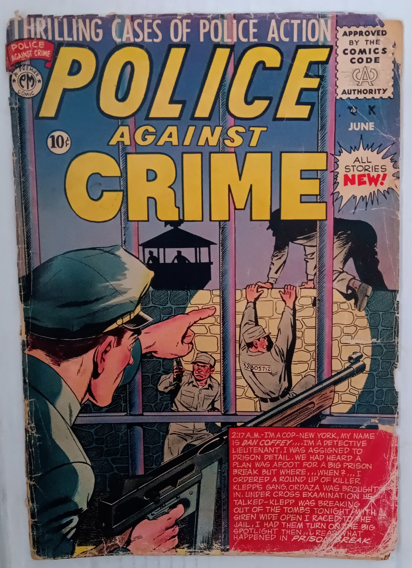 Police Against Crime #8, Premier Comics (June 1955)