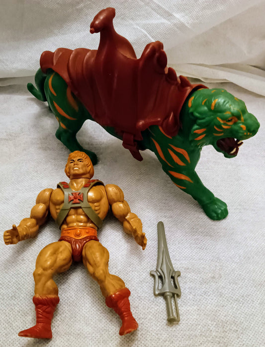 Masters of the Universe action figure set - He-Man and Battle Cat