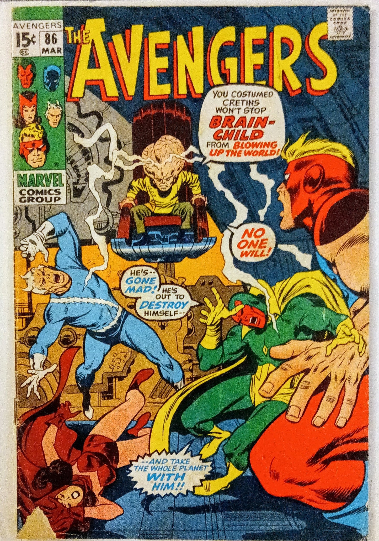 Avengers #086, Marvel Comics (March 1971, GD+)